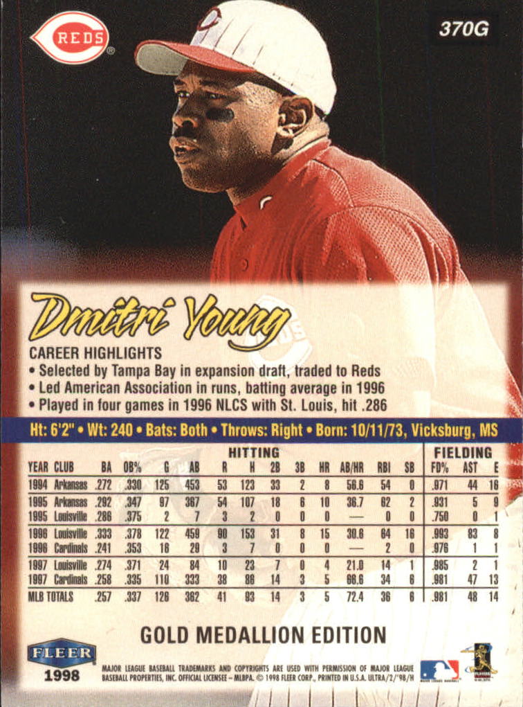 B2963- 1998 Ultra Gold Baseball Card #s 251-500 -You Pick- 15+ FREE US SHIP