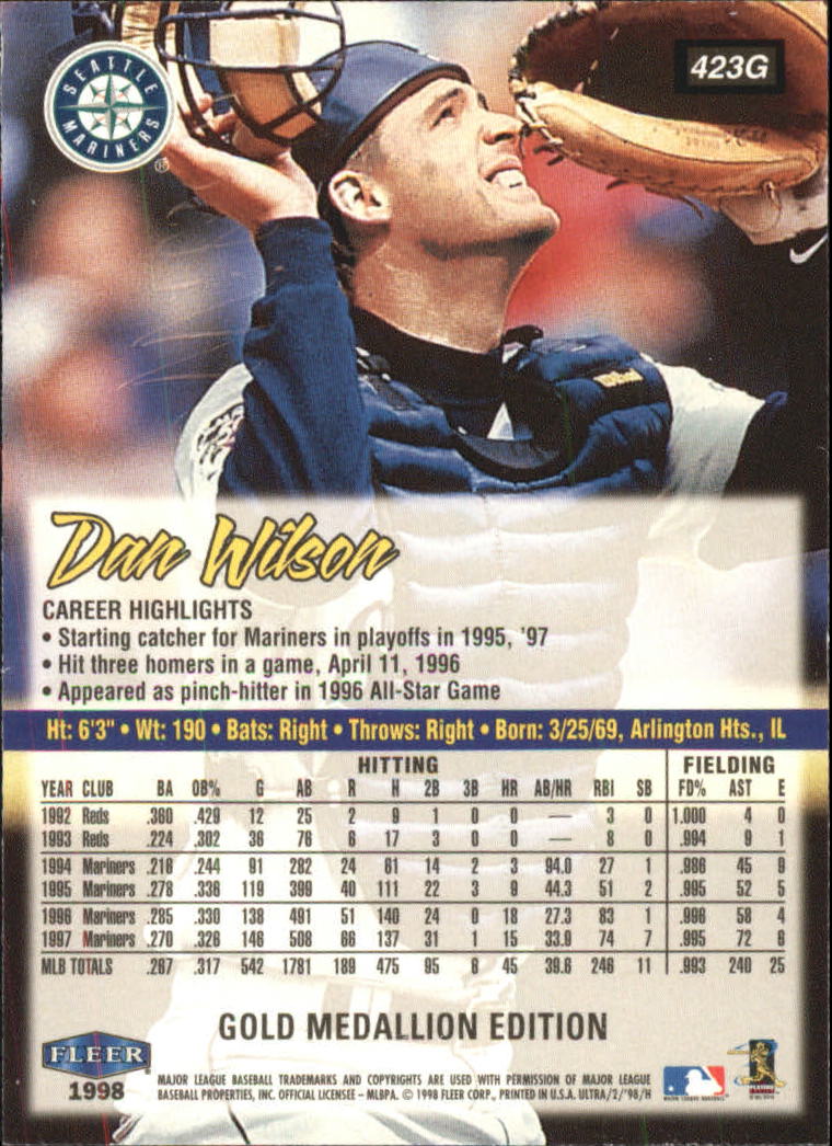 B2963- 1998 Ultra Gold Baseball Card #s 251-500 -You Pick- 15+ FREE US SHIP