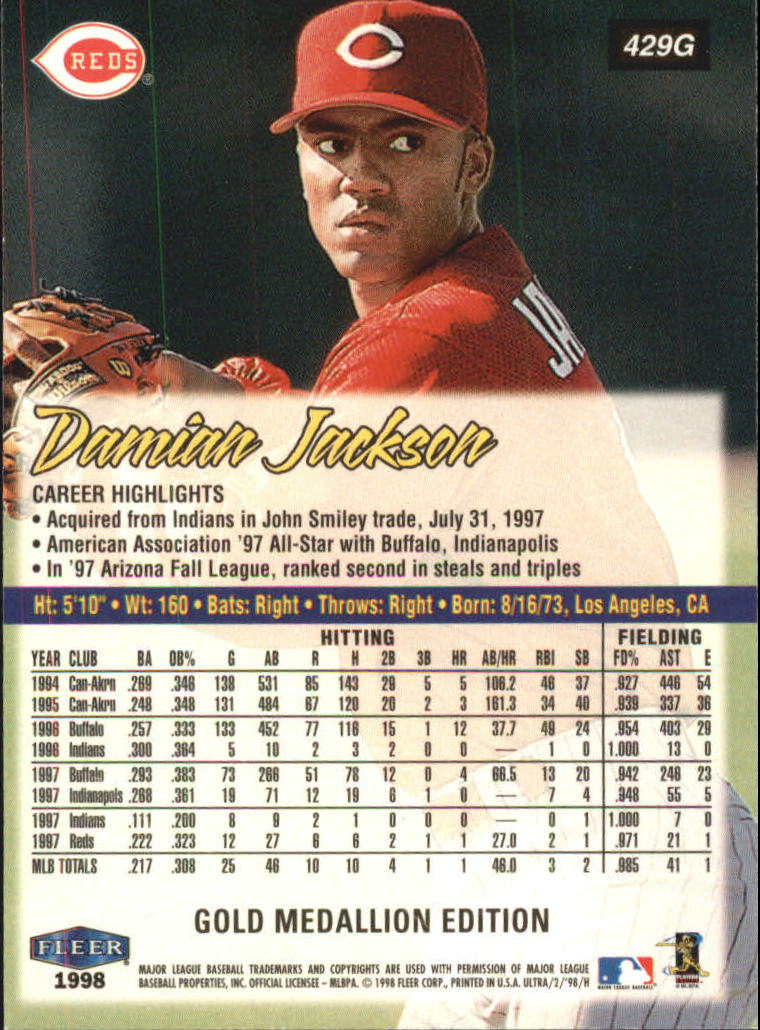 B2963- 1998 Ultra Gold Baseball Card #s 251-500 -You Pick- 15+ FREE US SHIP