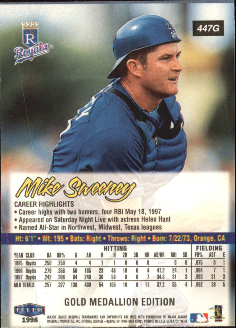 B2963- 1998 Ultra Gold Baseball Card #s 251-500 -You Pick- 15+ FREE US SHIP