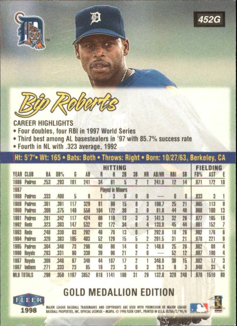 B2963- 1998 Ultra Gold Baseball Card #s 251-500 -You Pick- 15+ FREE US SHIP