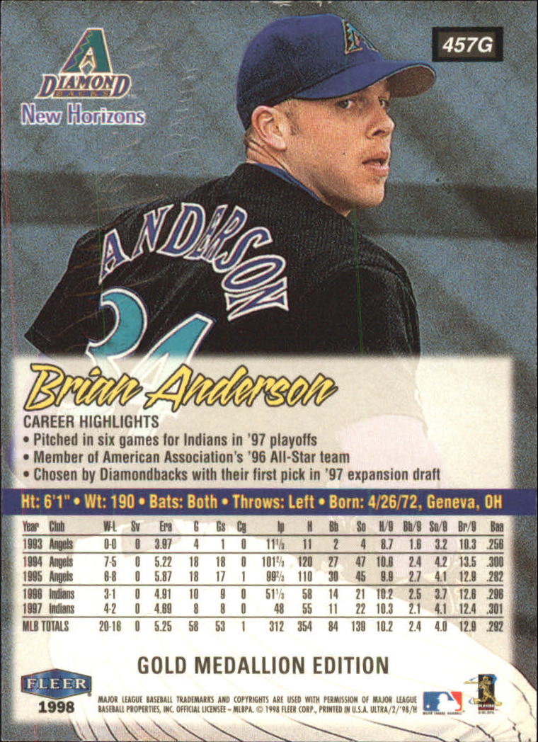 B2963- 1998 Ultra Gold Baseball Card #s 251-500 -You Pick- 15+ FREE US SHIP