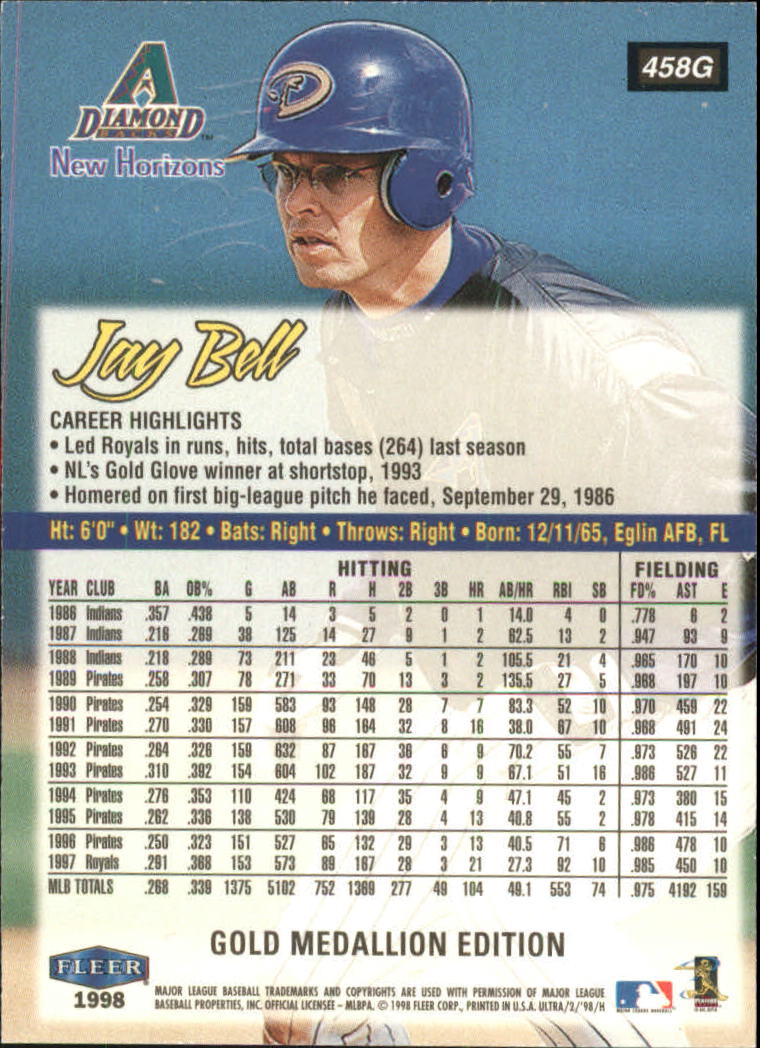 B2963- 1998 Ultra Gold Baseball Card #s 251-500 -You Pick- 15+ FREE US SHIP