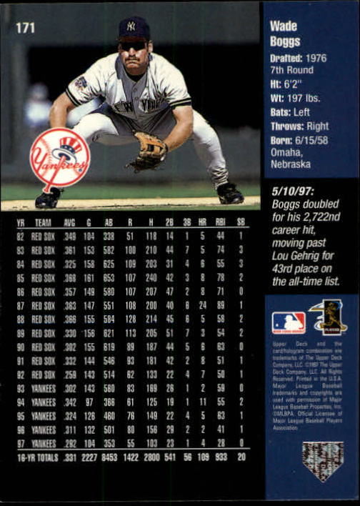 Wade Boggs cards (1989-2024) Red Sox Yankees Rays - You Choose