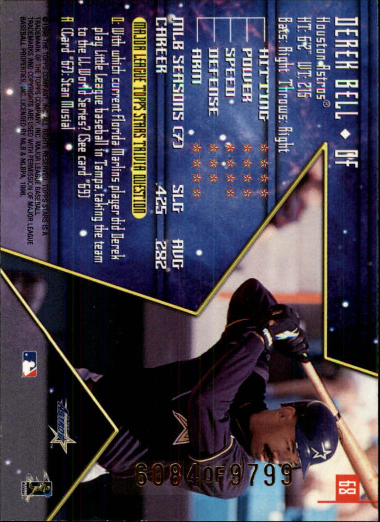 1998 Topps Stars #68 Derek Bell back image