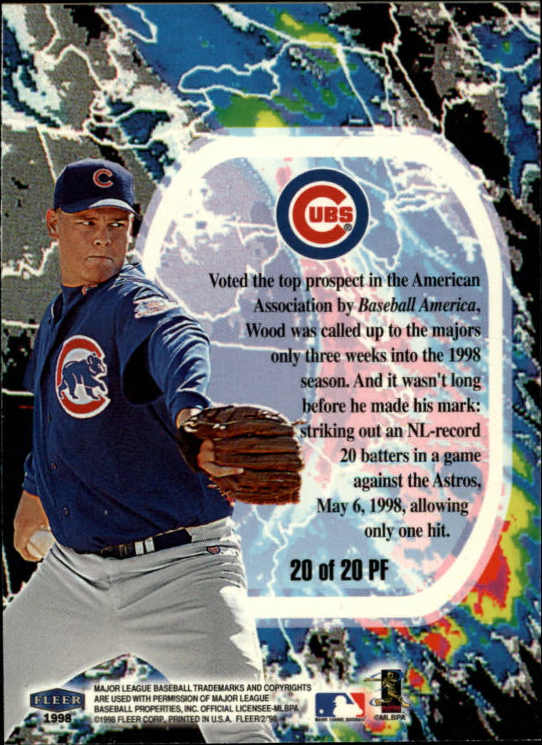 1998 Fleer Tradition Baseball "Promising Forecast" Insert Cards - Picture 25 of 25