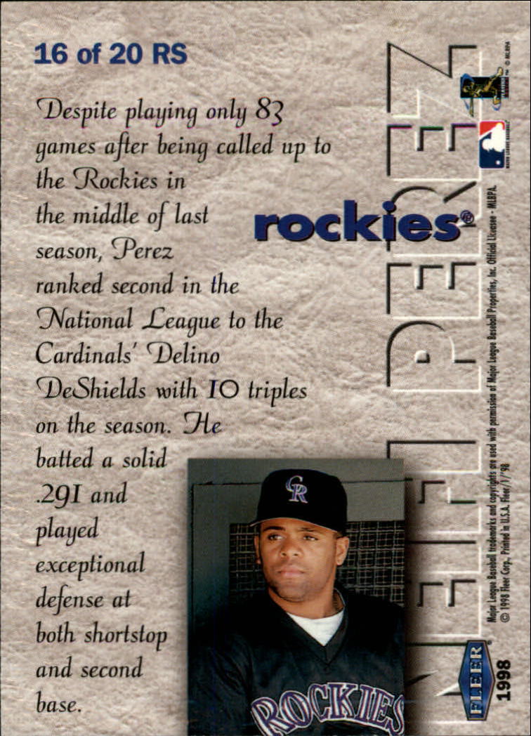 1998 Fleer Tradition Baseball "Rookie Sensations" Insert Cards - Picture 27 of 31