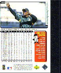 1998 Collector's Choice #455 Rickey Henderson back image