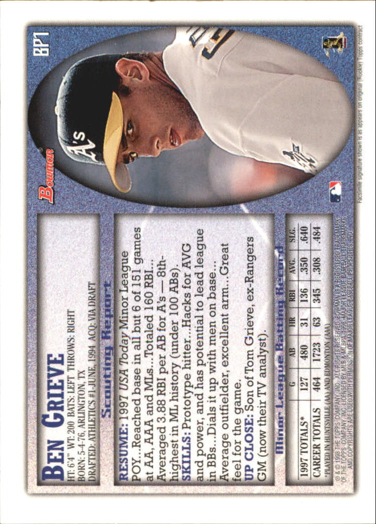 A2158- 1998 Bowman Baseball Cards 251-451 +Inserts -You Pick- 15+ FREE US SHIP - Picture 387 of 415