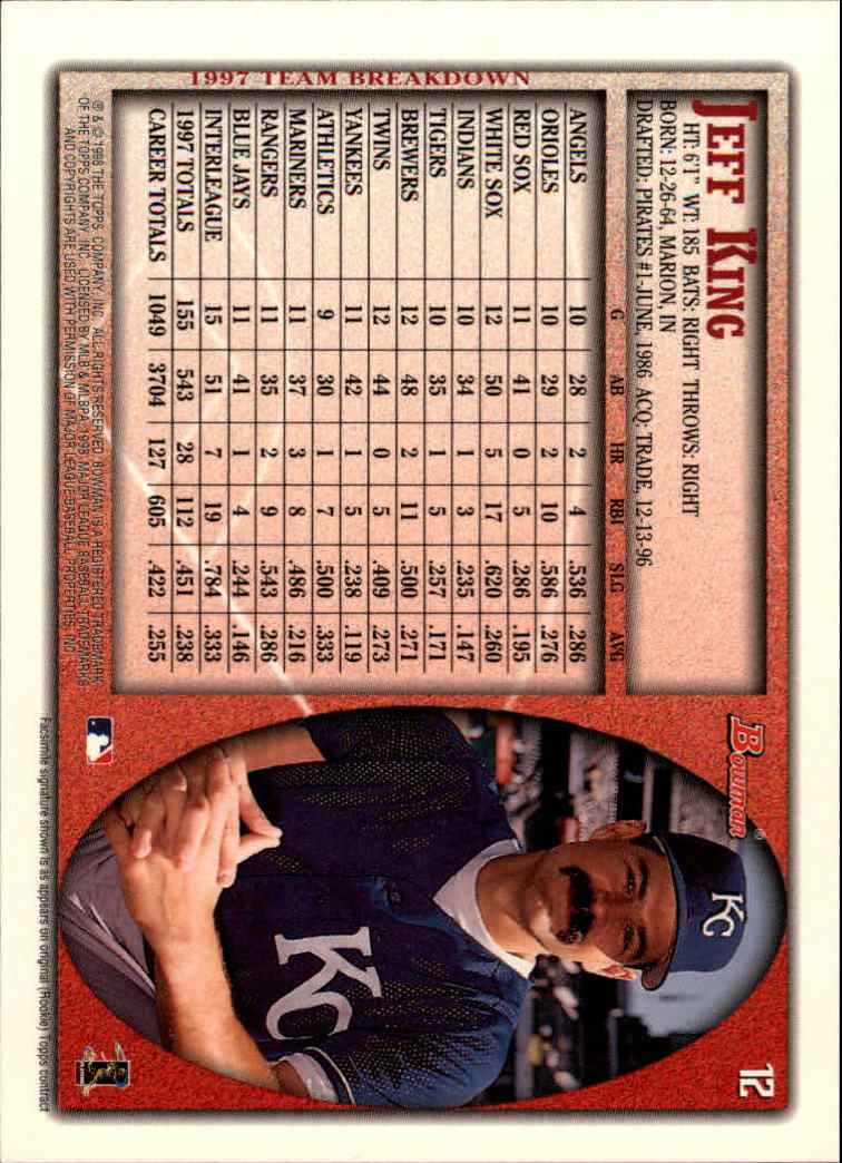 A2158- 1998 Bowman Baseball Card #s 1-250 +Rookies -You Pick- 15+ FREE US SHIP - Picture 25 of 493