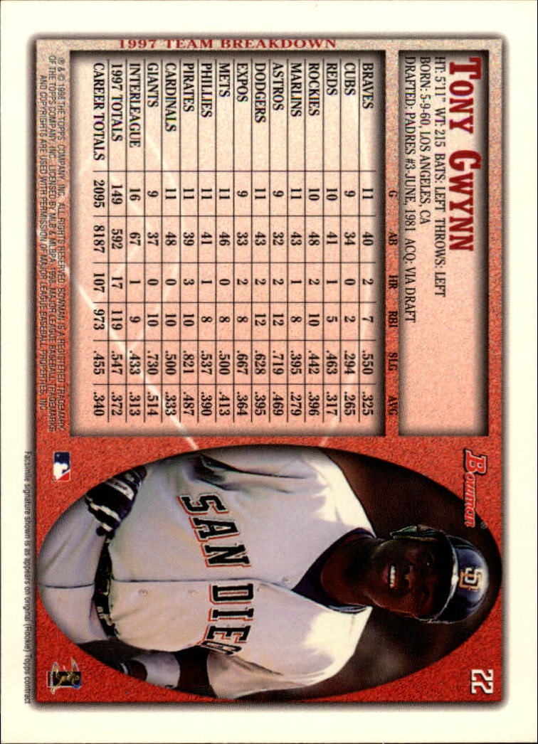 A2158- 1998 Bowman Baseball Card #s 1-250 +Rookies -You Pick- 15+ FREE US SHIP - Picture 45 of 493