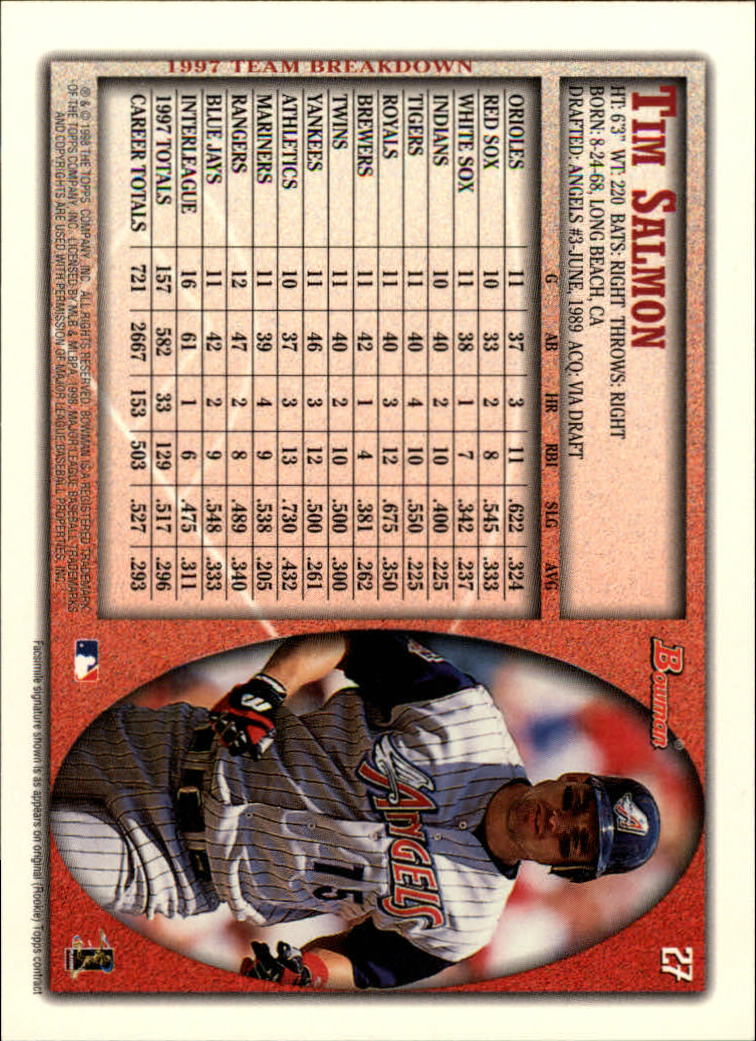 A2158- 1998 Bowman Baseball Card #s 1-250 +Rookies -You Pick- 15+ FREE US SHIP - Picture 55 of 493