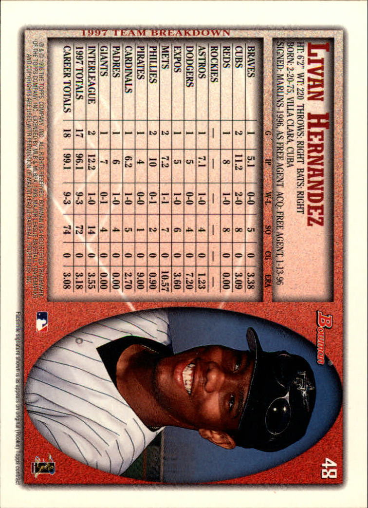 A2158- 1998 Bowman Baseball Card #s 1-250 +Rookies -You Pick- 15+ FREE US SHIP - Picture 97 of 493