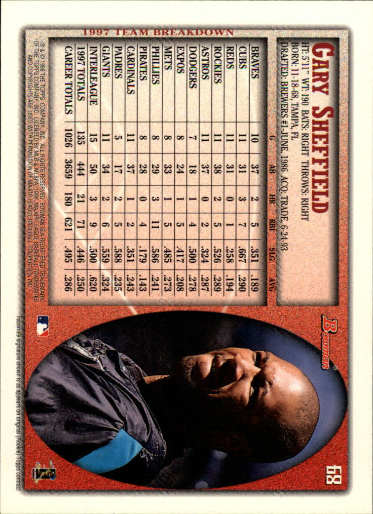 A2158- 1998 Bowman Baseball Card #s 1-250 +Rookies -You Pick- 15+ FREE US SHIP - Picture 137 of 493