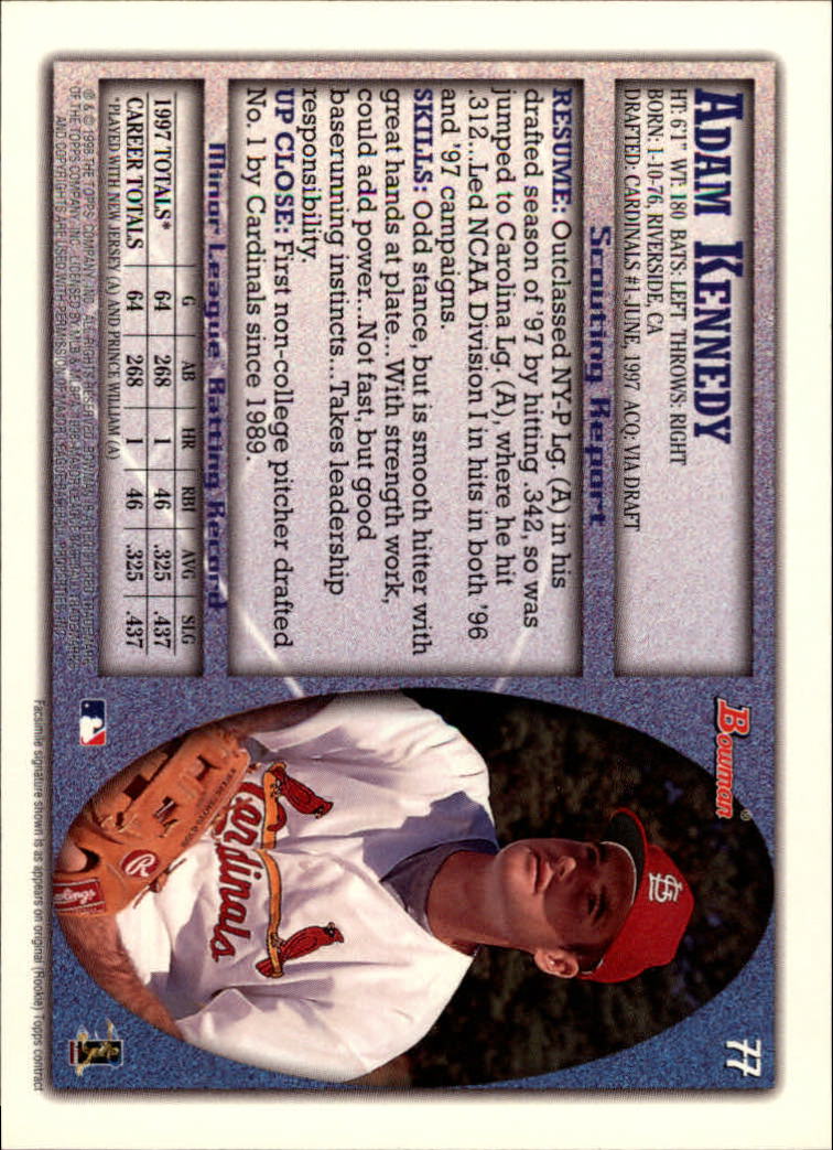 A2158- 1998 Bowman Baseball Card #s 1-250 +Rookies -You Pick- 15+ FREE US SHIP - Picture 155 of 493