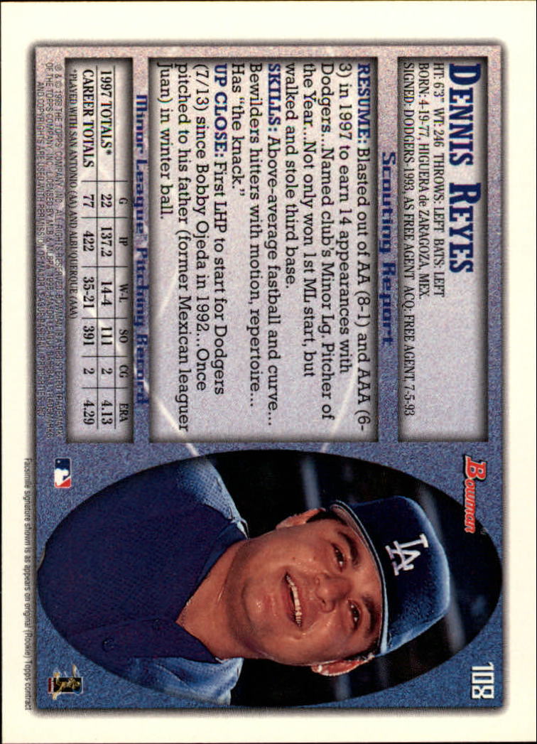 A2158- 1998 Bowman Baseball Card #s 1-250 +Rookies -You Pick- 15+ FREE US SHIP - Picture 215 of 493