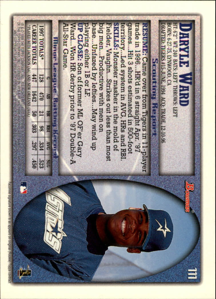 A2158- 1998 Bowman Baseball Card #s 1-250 +Rookies -You Pick- 15+ FREE US SHIP - Picture 221 of 493