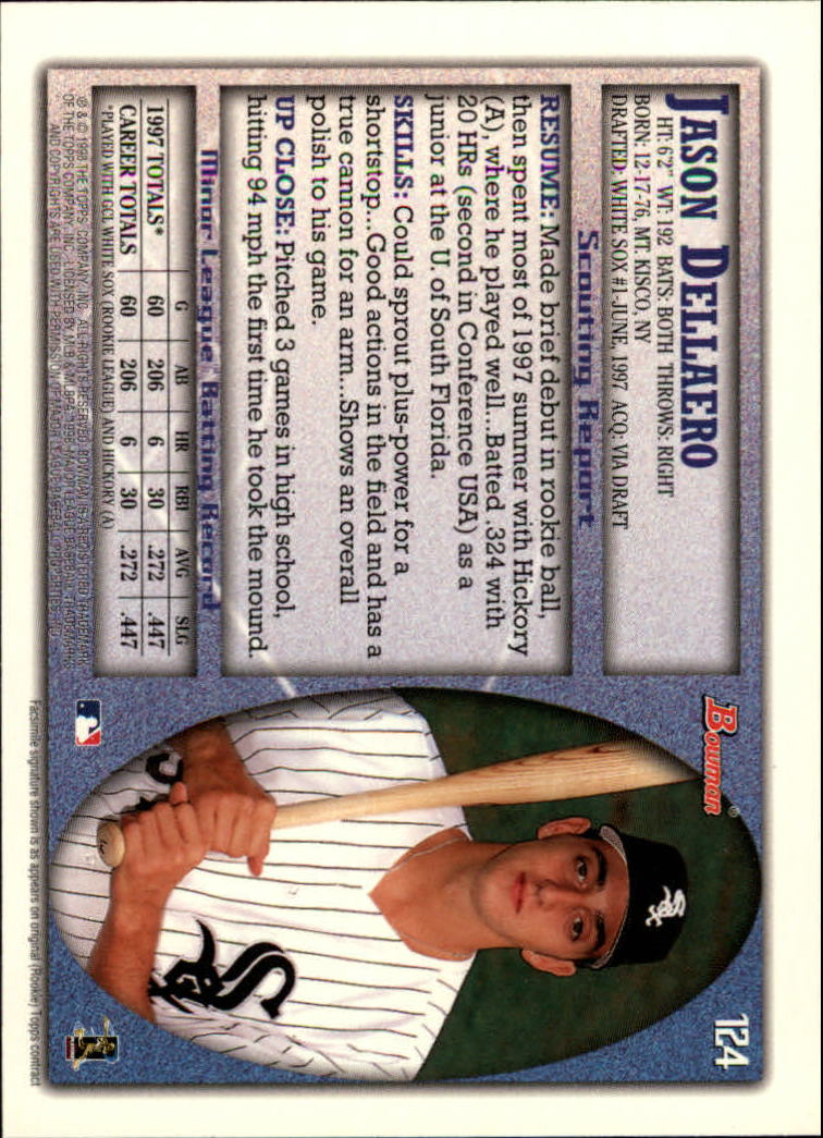A2158- 1998 Bowman Baseball Card #s 1-250 +Rookies -You Pick- 15+ FREE US SHIP - Picture 245 of 493