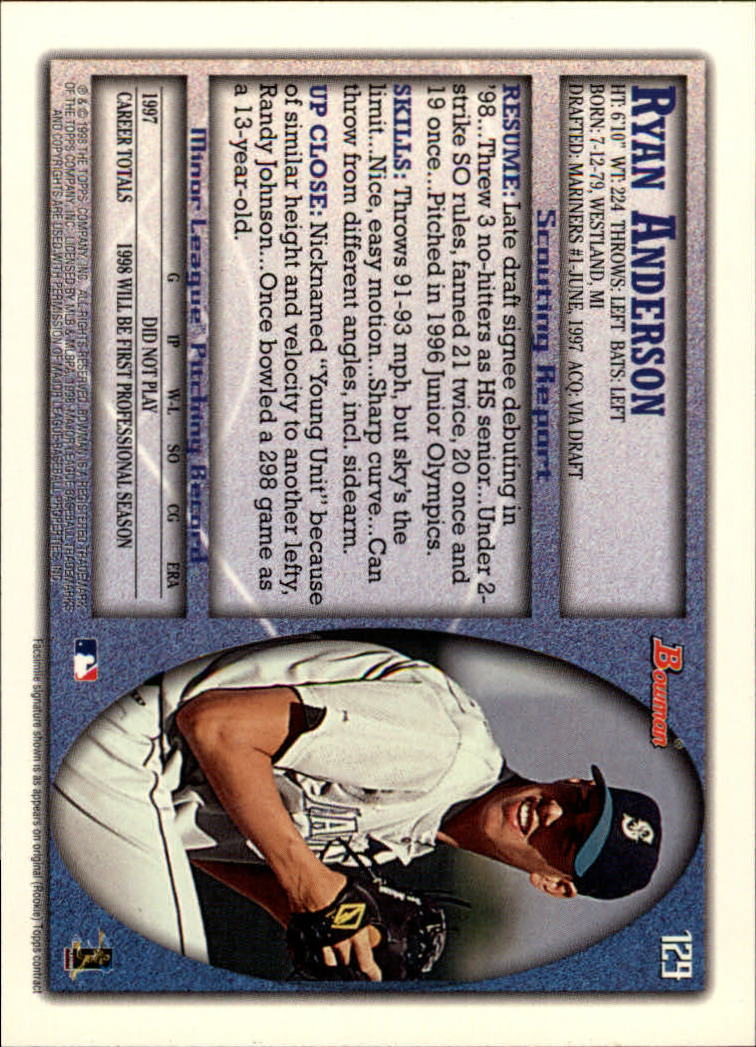A2158- 1998 Bowman Baseball Card #s 1-250 +Rookies -You Pick- 15+ FREE US SHIP - Picture 253 of 493