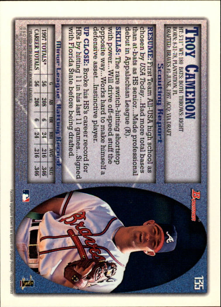 A2158- 1998 Bowman Baseball Card #s 1-250 +Rookies -You Pick- 15+ FREE US SHIP - Picture 265 of 493