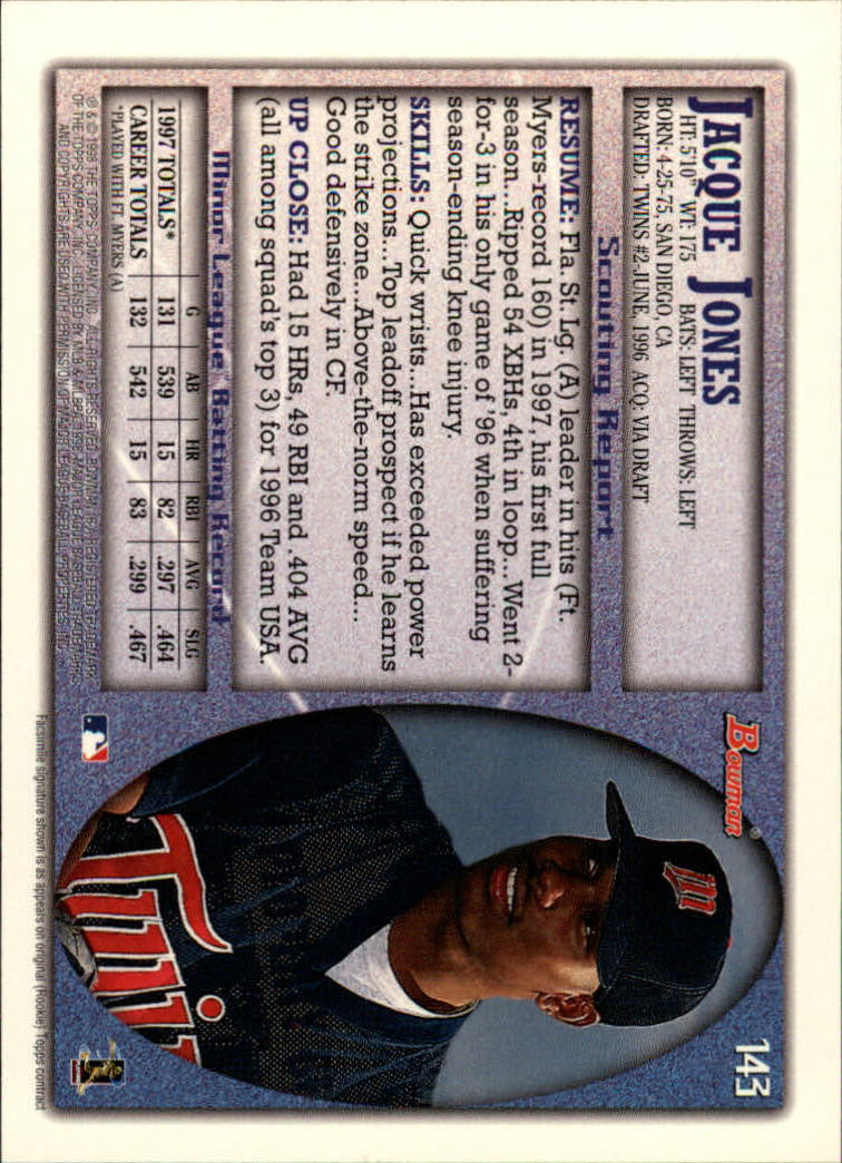 A2158- 1998 Bowman Baseball Card #s 1-250 +Rookies -You Pick- 15+ FREE US SHIP - Picture 281 of 493