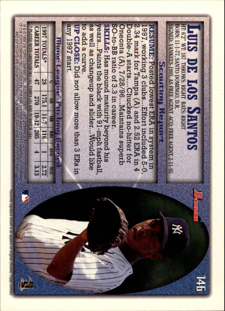 A2158- 1998 Bowman Baseball Card #s 1-250 +Rookies -You Pick- 15+ FREE US SHIP - Picture 287 of 493