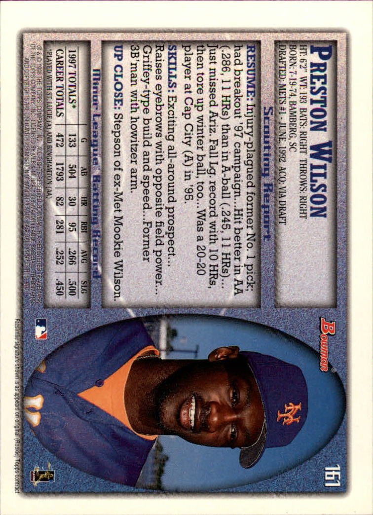 A2158- 1998 Bowman Baseball Card #s 1-250 +Rookies -You Pick- 15+ FREE US SHIP - Picture 317 of 493