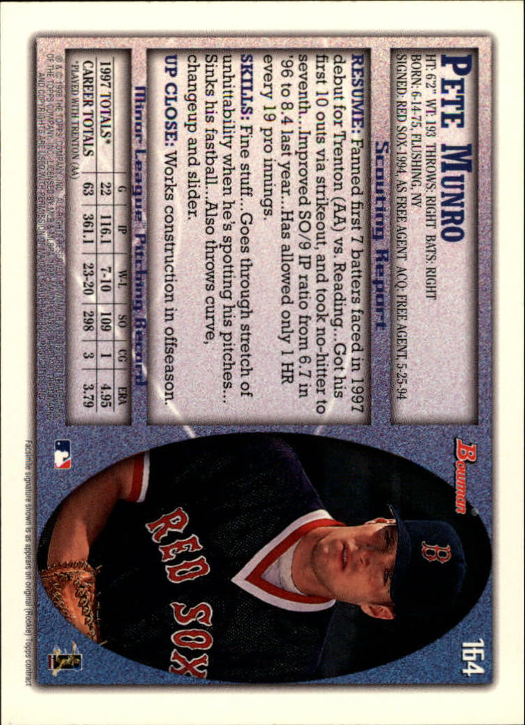 A2158- 1998 Bowman Baseball Card #s 1-250 +Rookies -You Pick- 15+ FREE US SHIP - Picture 323 of 493