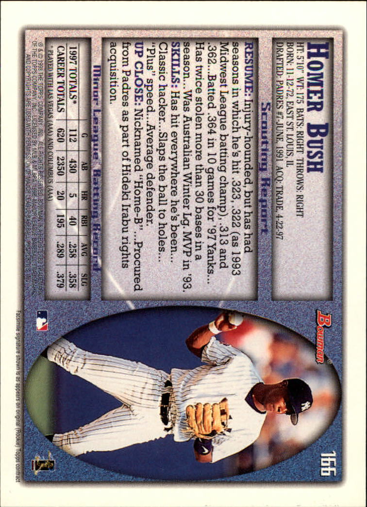 A2158- 1998 Bowman Baseball Card #s 1-250 +Rookies -You Pick- 15+ FREE US SHIP - Picture 327 of 493