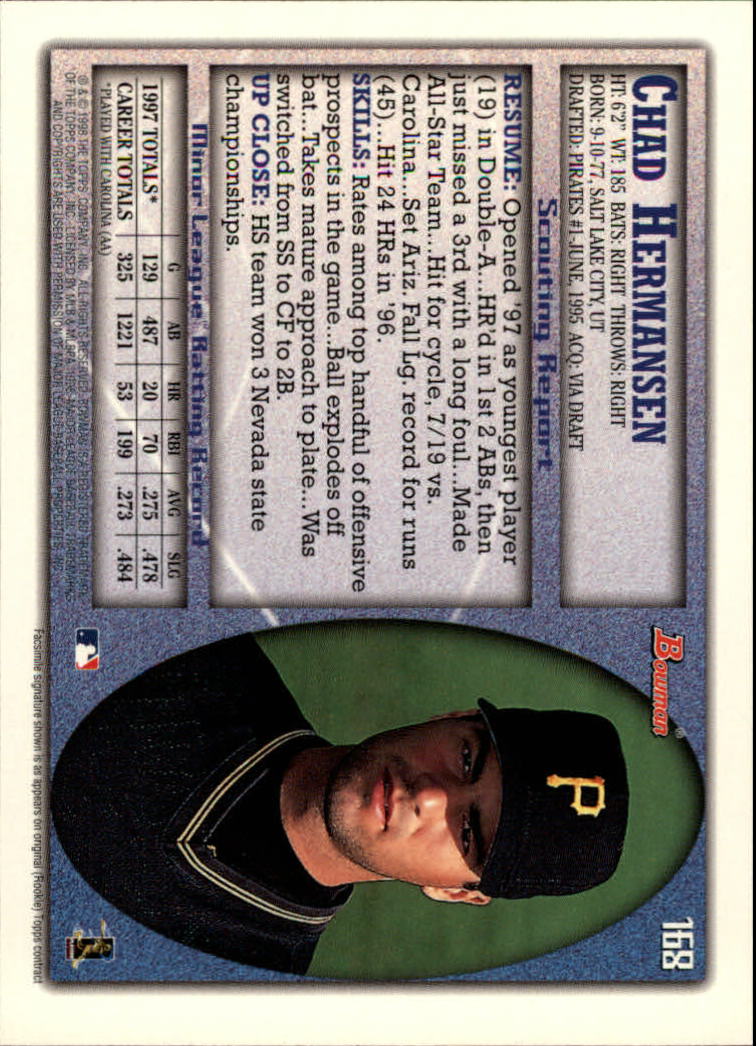 A2158- 1998 Bowman Baseball Card #s 1-250 +Rookies -You Pick- 15+ FREE US SHIP - Picture 331 of 493
