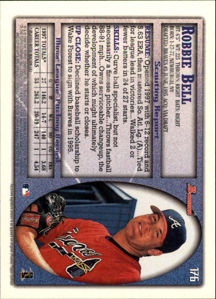 A2158- 1998 Bowman Baseball Card #s 1-250 +Rookies -You Pick- 15+ FREE US SHIP - Picture 347 of 493