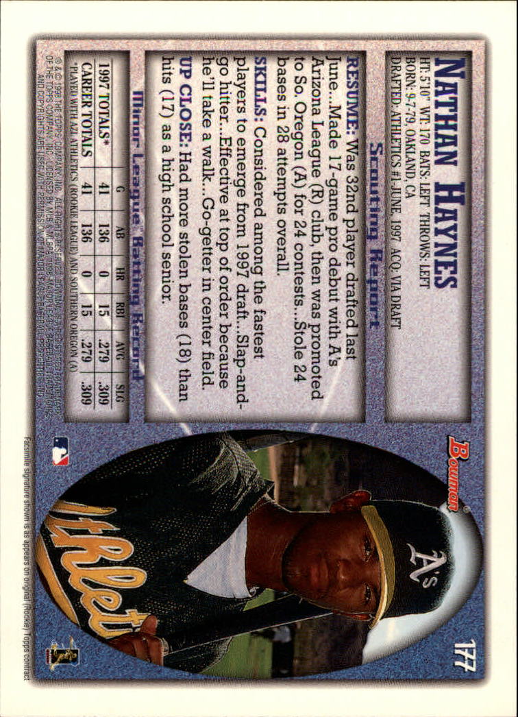 A2158- 1998 Bowman Baseball Card #s 1-250 +Rookies -You Pick- 15+ FREE US SHIP - Picture 349 of 493