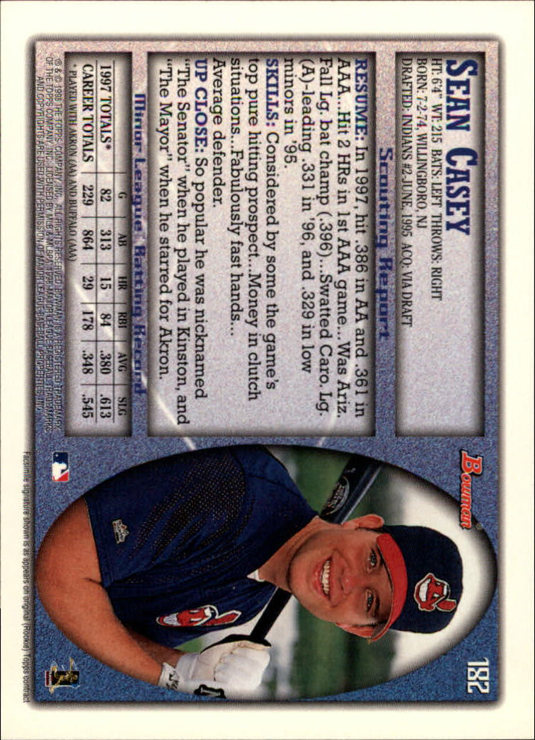 A2158- 1998 Bowman Baseball Card #s 1-250 +Rookies -You Pick- 15+ FREE US SHIP - Picture 359 of 493