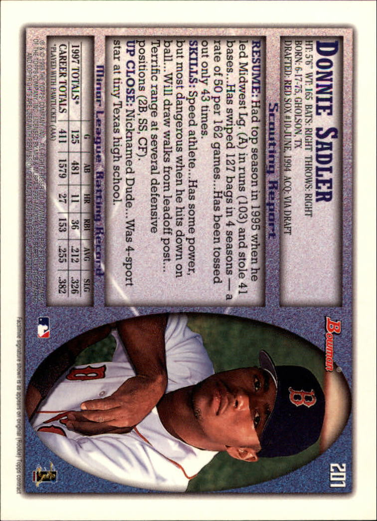 A2158- 1998 Bowman Baseball Card #s 1-250 +Rookies -You Pick- 15+ FREE US SHIP - Picture 397 of 493