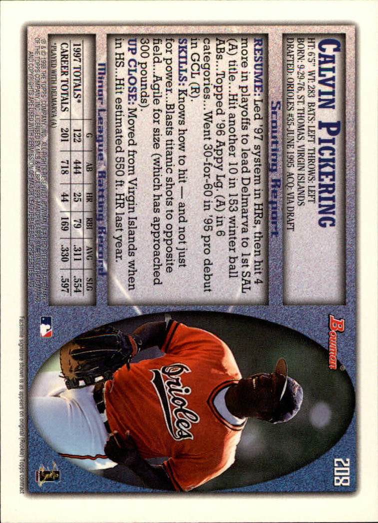 A2158- 1998 Bowman Baseball Card #s 1-250 +Rookies -You Pick- 15+ FREE US SHIP - Picture 411 of 493