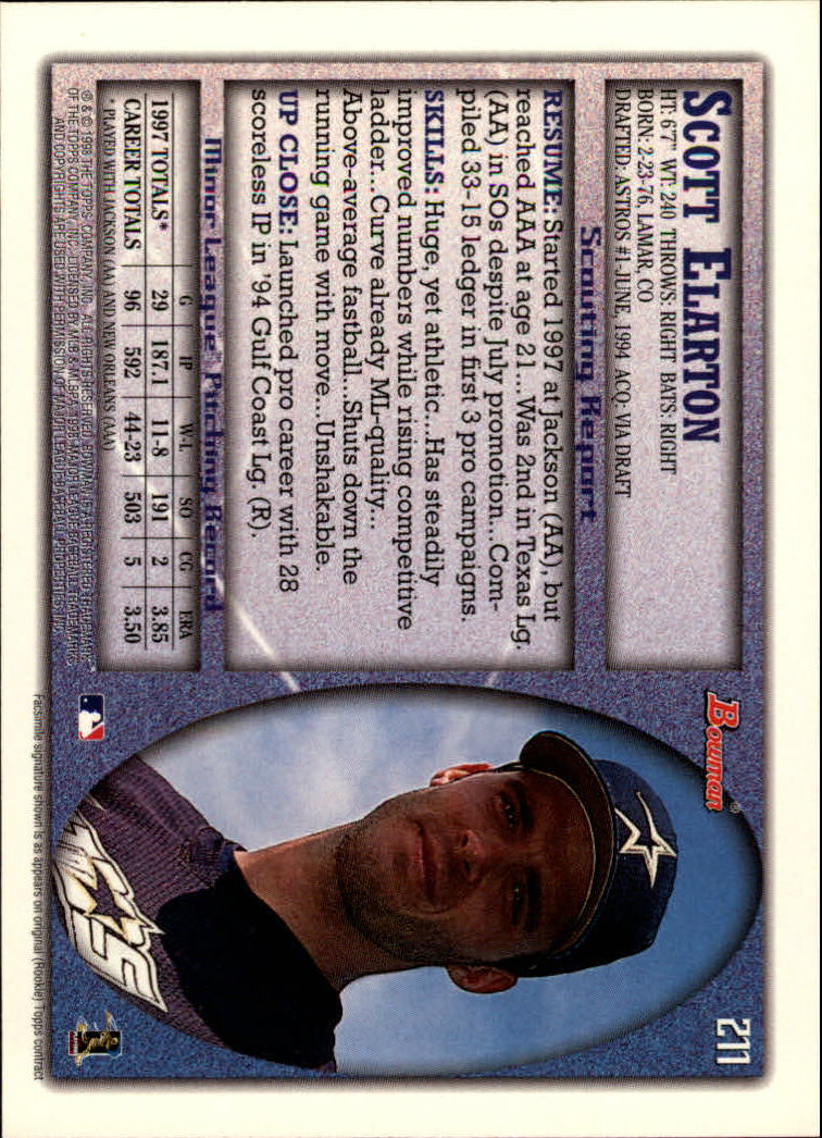 A2158- 1998 Bowman Baseball Card #s 1-250 +Rookies -You Pick- 15+ FREE US SHIP - Picture 417 of 493
