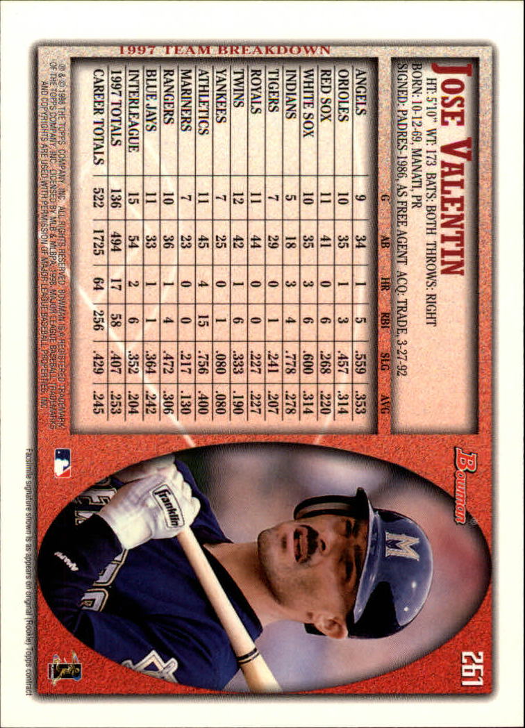 1998 Bowman Baseball Card Pick (Base) 253-441 - Picture 19 of 379