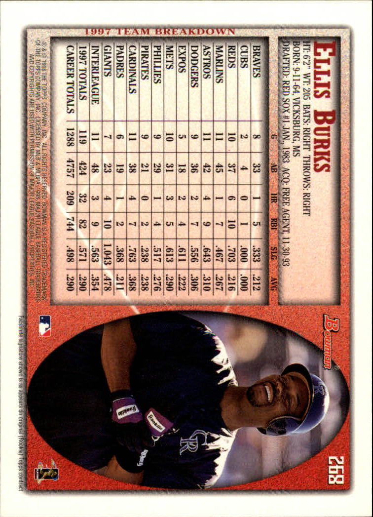 1998 Bowman Baseball Card Pick (Base) 253-441 - Picture 33 of 379