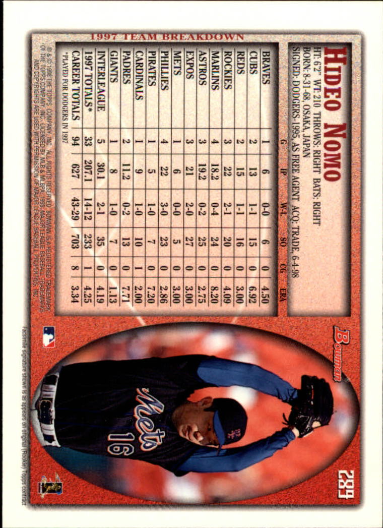1998 Bowman Baseball Card Pick (Base) 253-441 - Picture 75 of 379