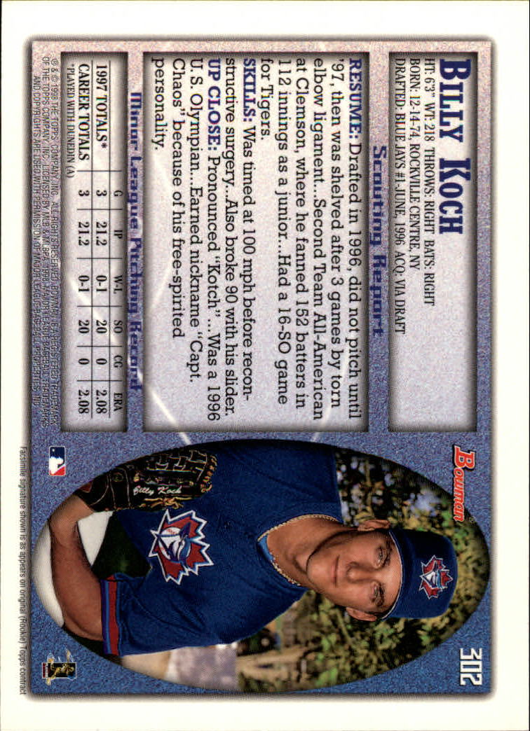 1998 Bowman Baseball Card Pick (Base) 253-441 - Picture 101 of 379