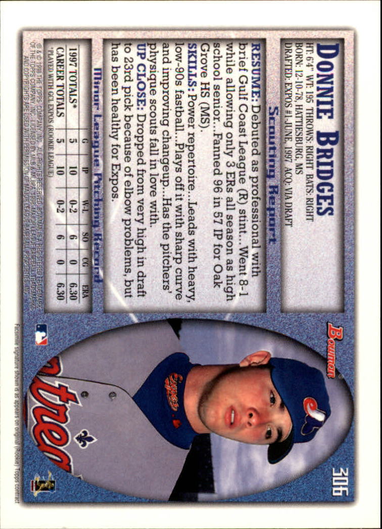 1998 Bowman Baseball Card Pick (Base) 253-441 - Picture 109 of 379