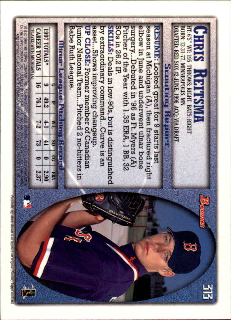 1998 Bowman Baseball Card Pick (Base) 253-441 - Picture 123 of 379