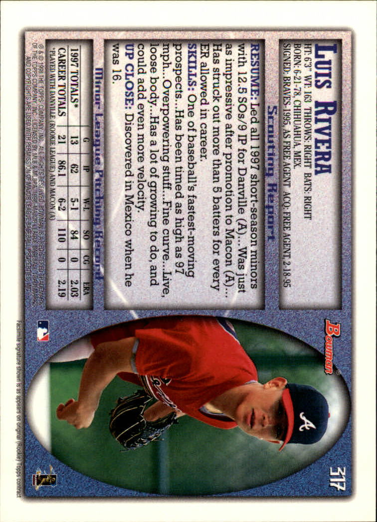 1998 Bowman Baseball Card Pick (Base) 253-441 - Picture 131 of 379
