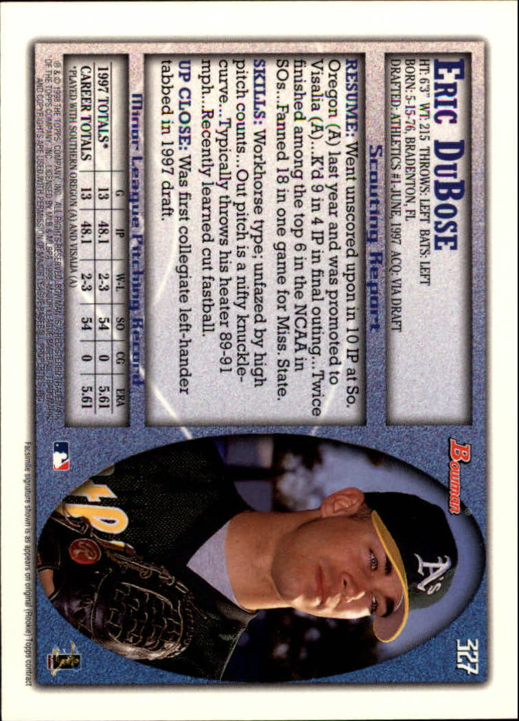 1998 Bowman Baseball Card Pick (Base) 253-441 - Picture 151 of 379