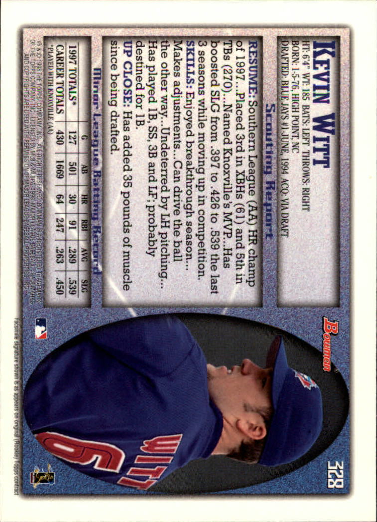 1998 Bowman Baseball Card Pick (Base) 253-441 - Picture 153 of 379