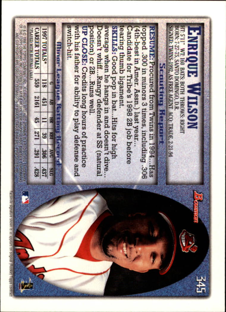 1998 Bowman Baseball Card Pick (Base) 253-441 - Picture 187 of 379