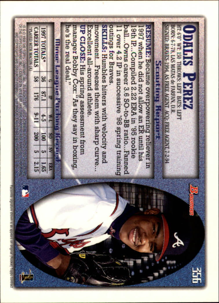 1998 Bowman Baseball Card Pick (Base) 253-441 - Picture 209 of 379