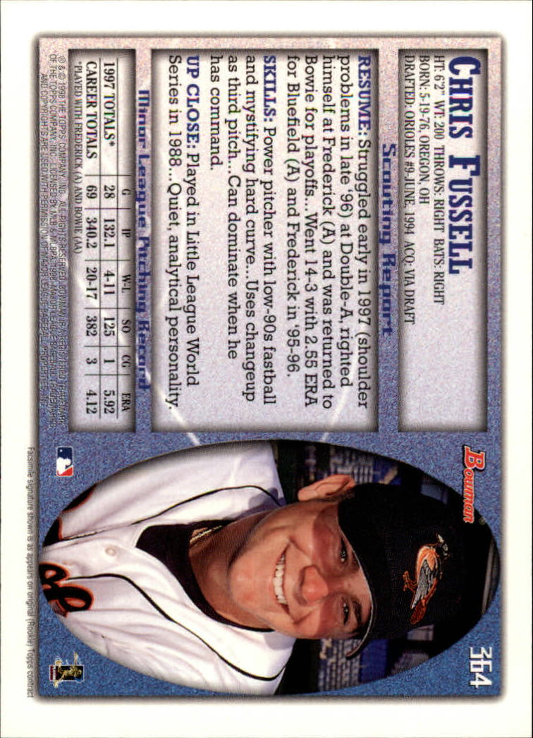 1998 Bowman Baseball Card Pick (Base) 253-441 - Picture 225 of 379
