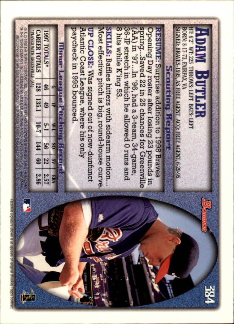1998 Bowman Baseball Card Pick (Base) 253-441 - Picture 265 of 379