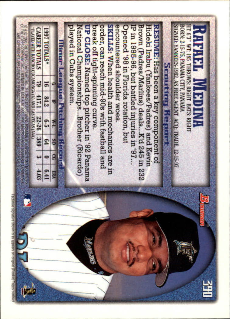 1998 Bowman Baseball Card Pick (Base) 253-441 - Picture 277 of 379